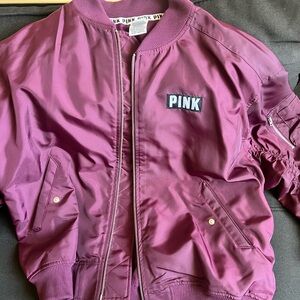 Victoria's Secret Womens Puffer/bomber Jacket - Burgundy
